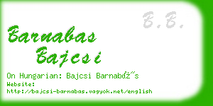 barnabas bajcsi business card